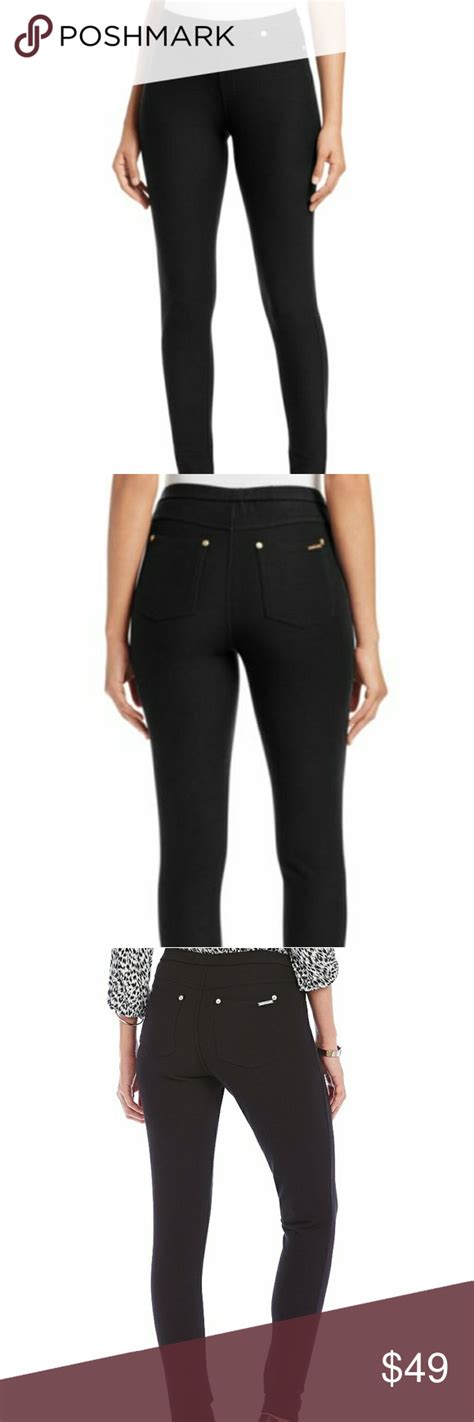 michael kors black work leggings pants|michael kors jeggings.